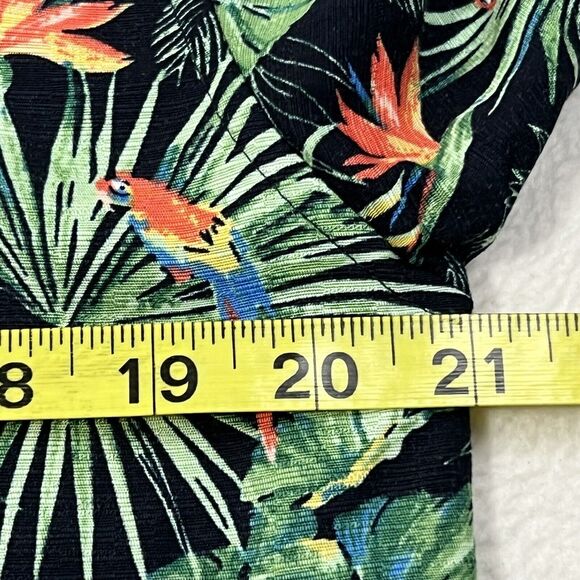 Cubavera Hawaiian Camp Shirt Men's S Button Up Tropical Allover Parrot - Picture 5 of 17